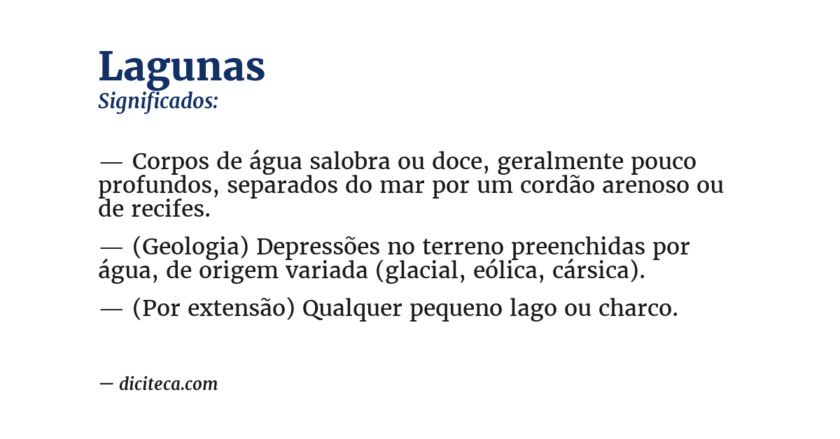Significado de lagunas