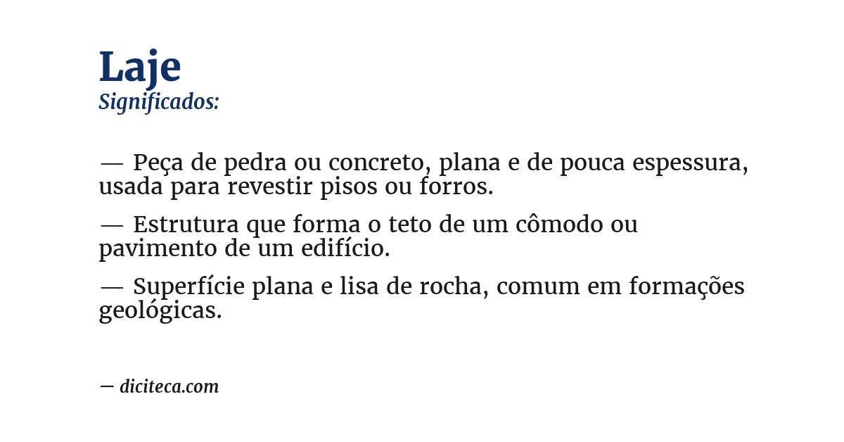 Significado de laje