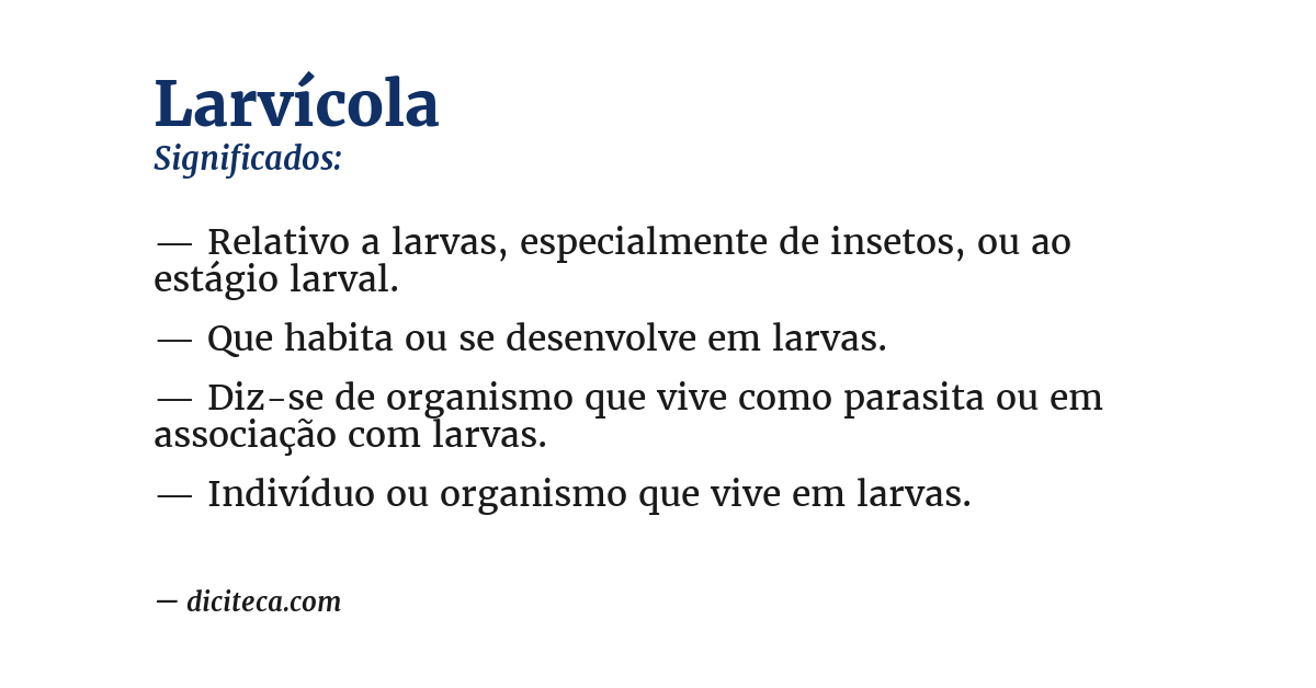 Significado de larvícola