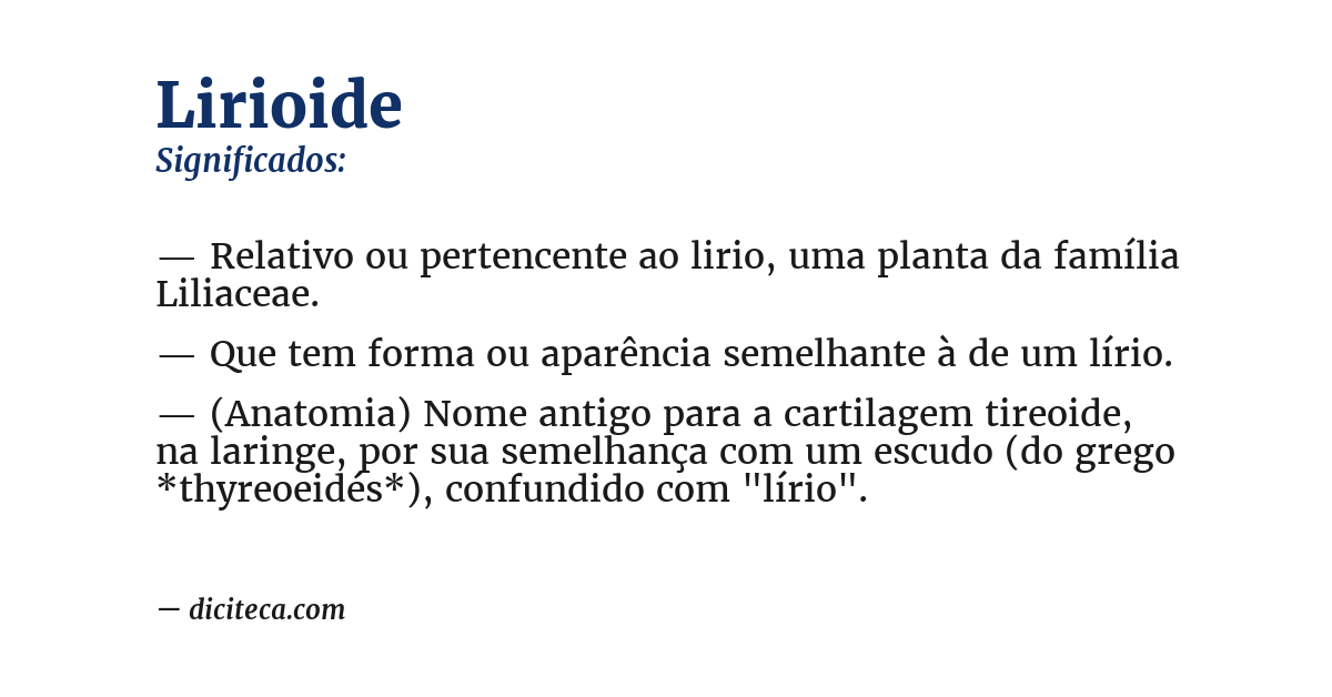 Significado de lirioide