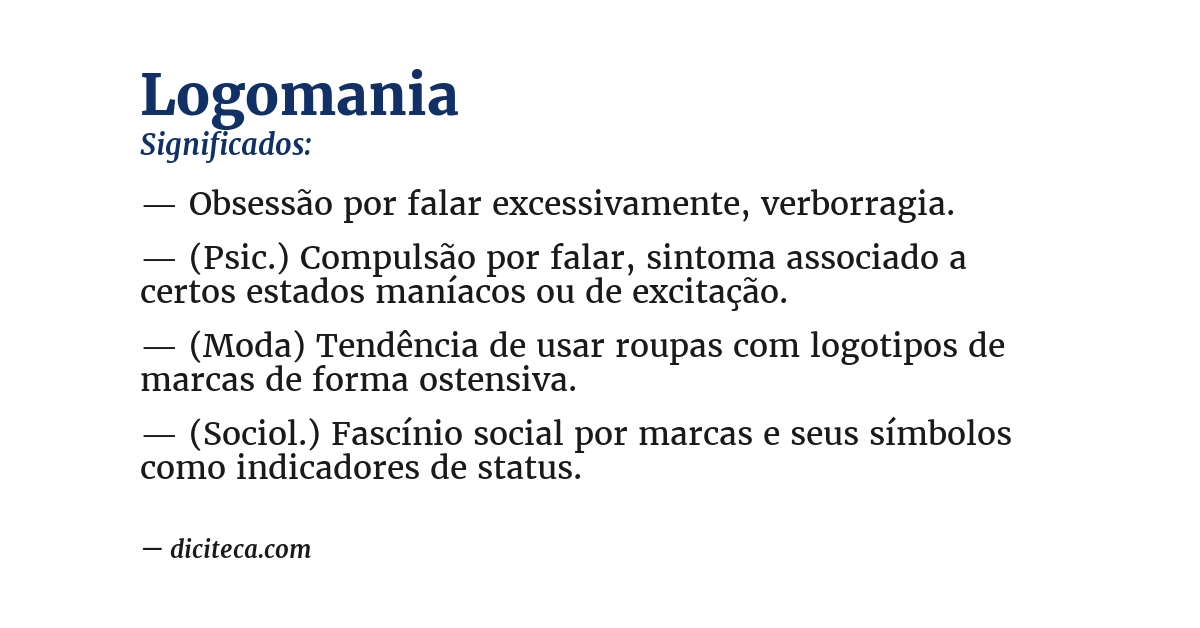 Significado de logomania