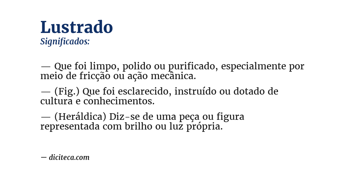 Significado de lustrado