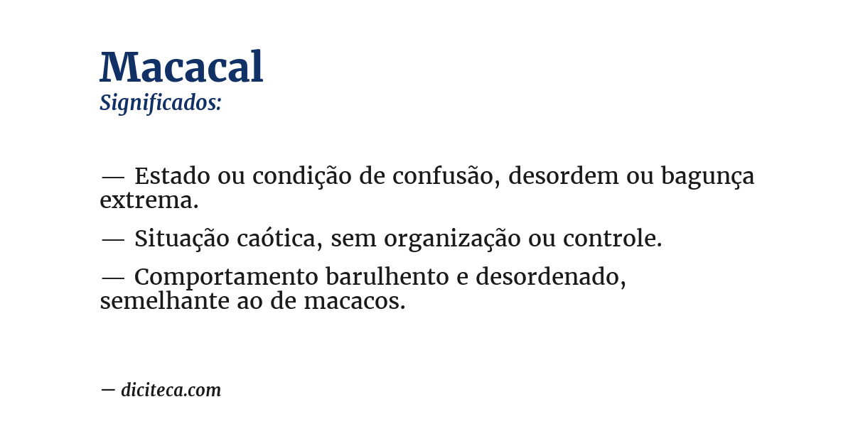 Significado de macacal