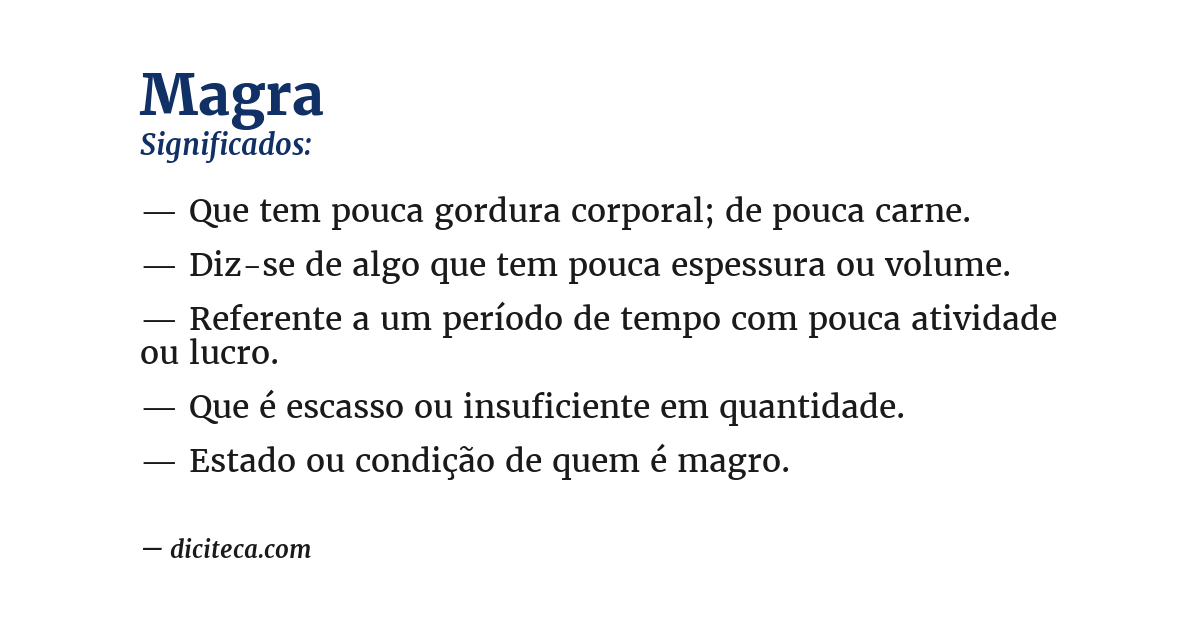 Significado de magra