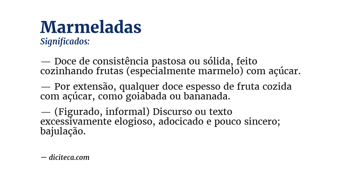 Significado de marmeladas