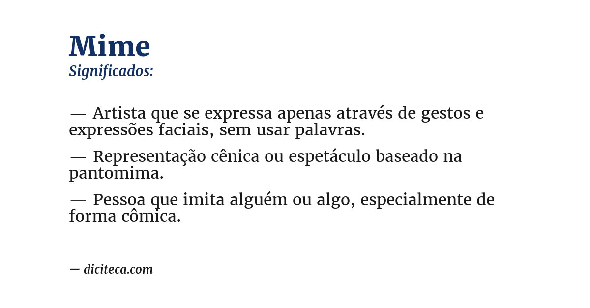 Significado de mime