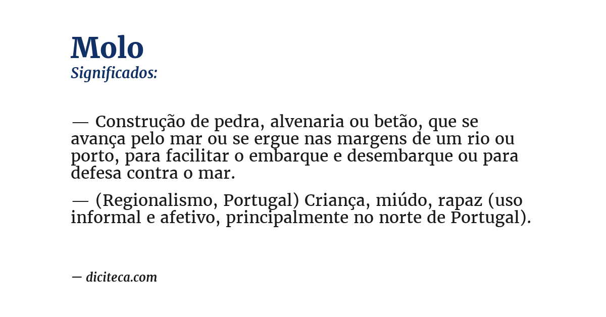 Significado de molo