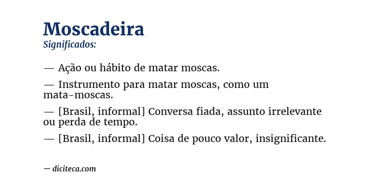 Significado de moscadeira