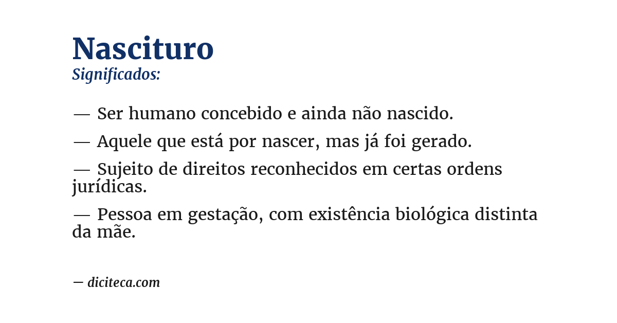 Significado de nascituro