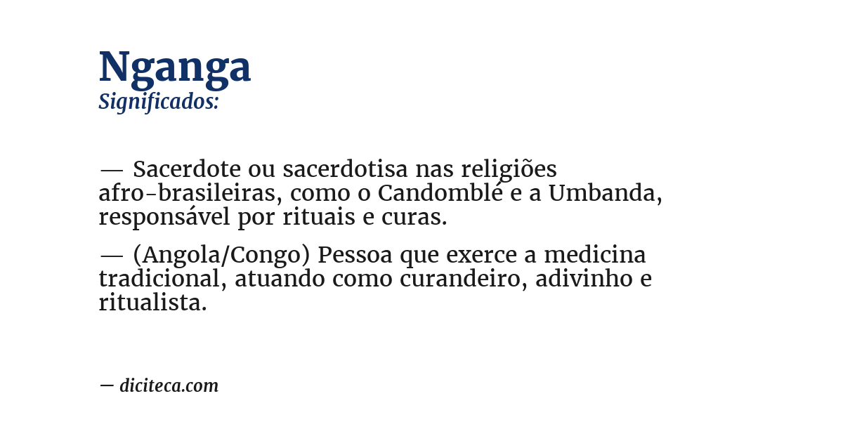 Significado de nganga