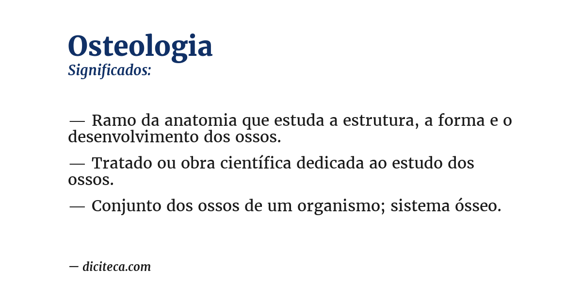 Significado de osteologia