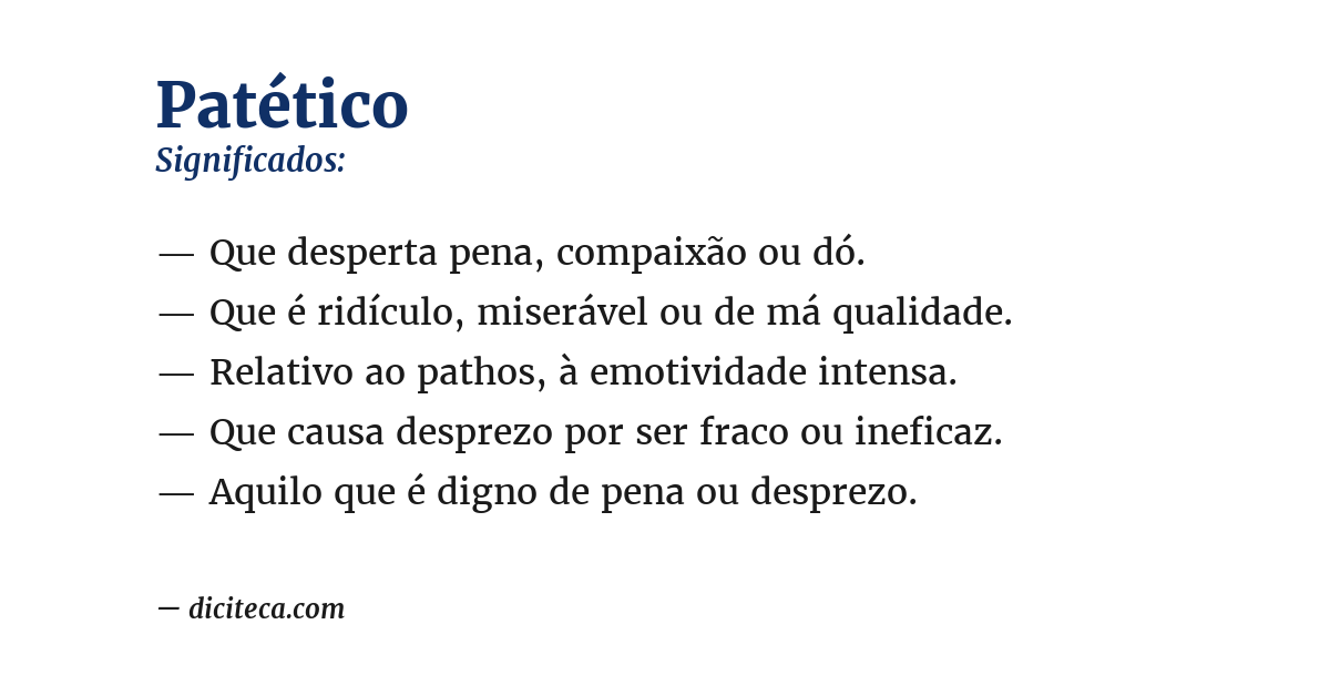 Significado de patético