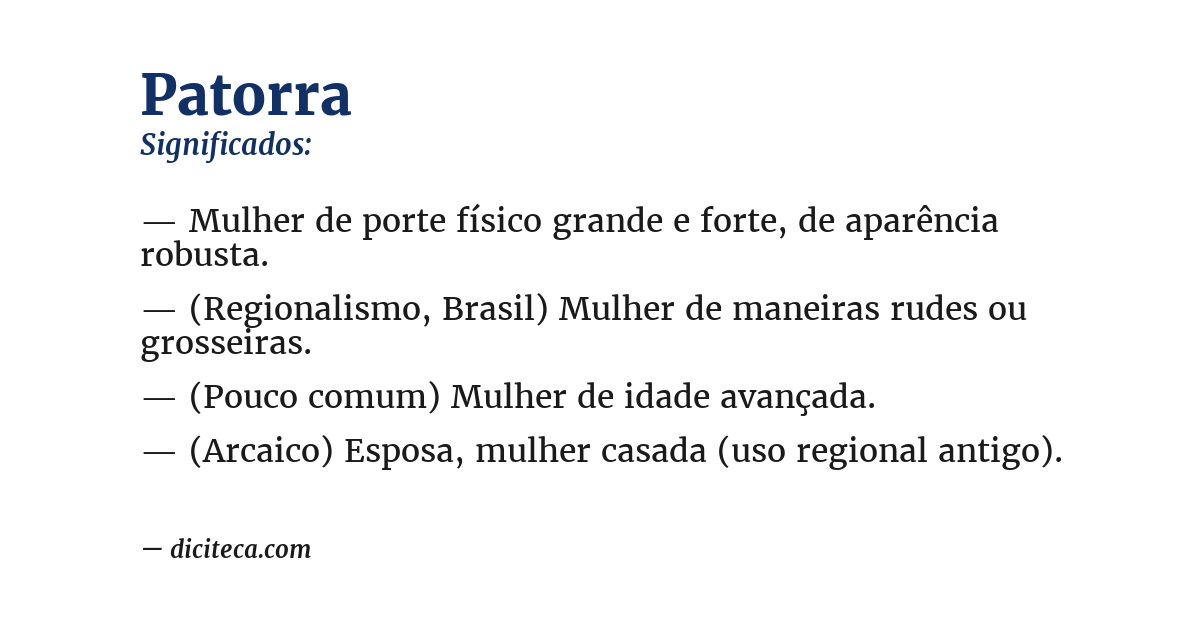 Significado de patorra