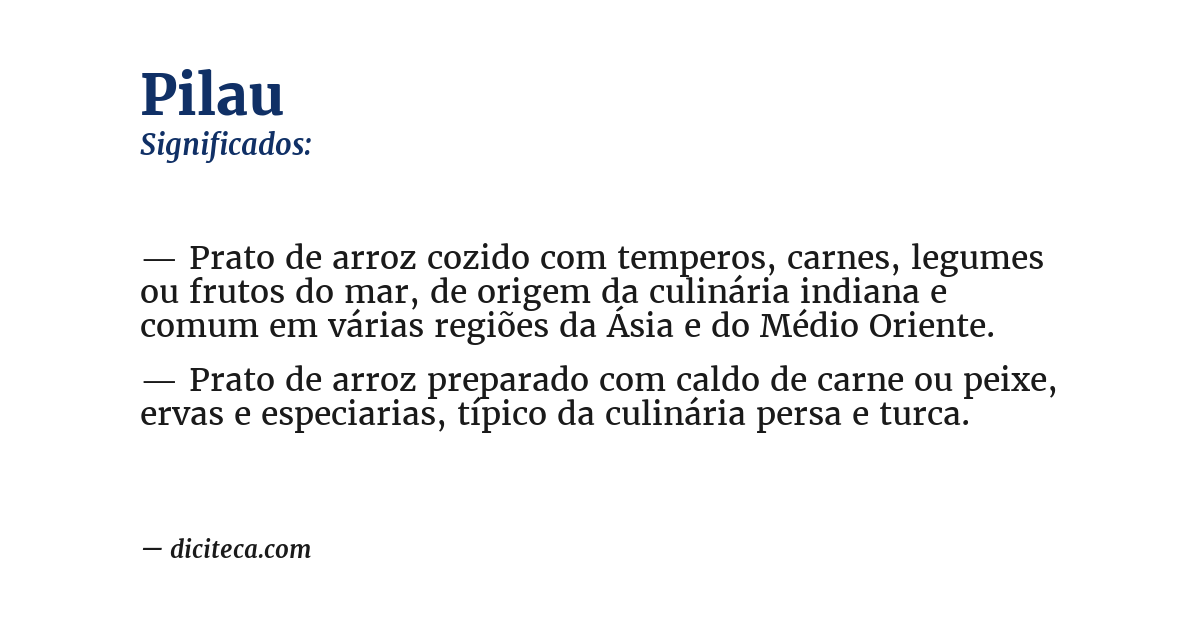 Significado de pilau