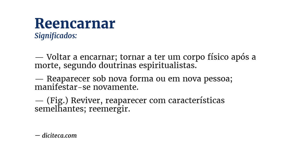 Significado de reencarnar