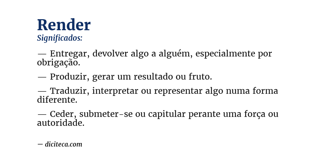 Significado de render