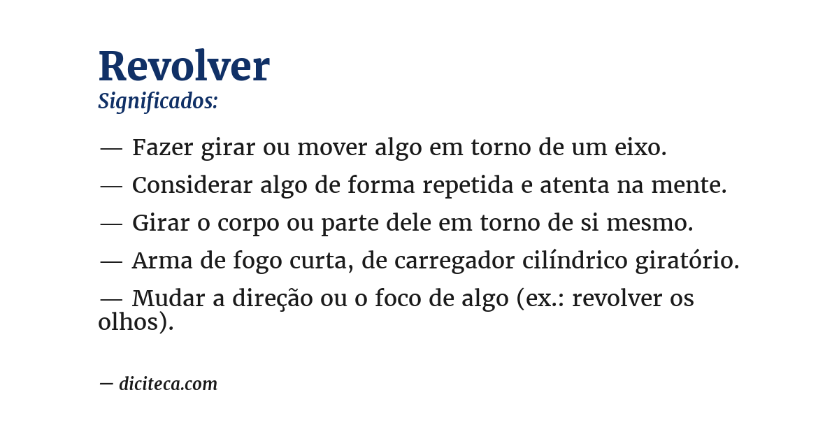 Significado de revolver