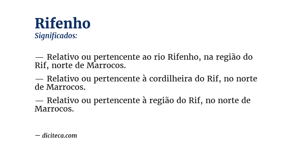 Significado de rifenho