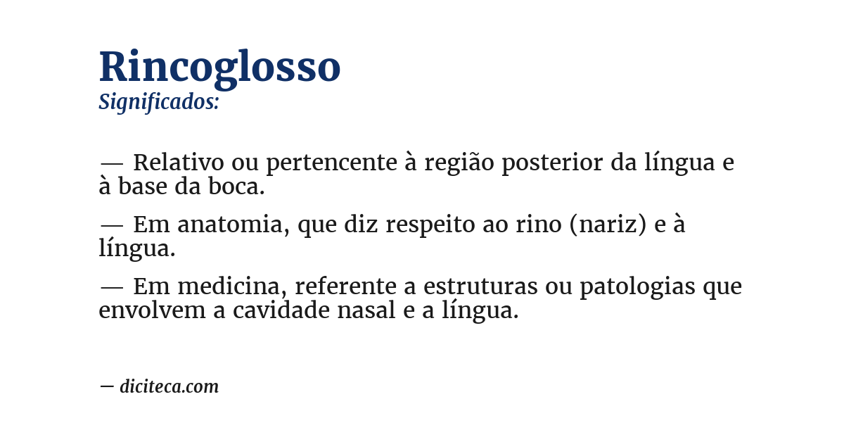 Significado de rincoglosso