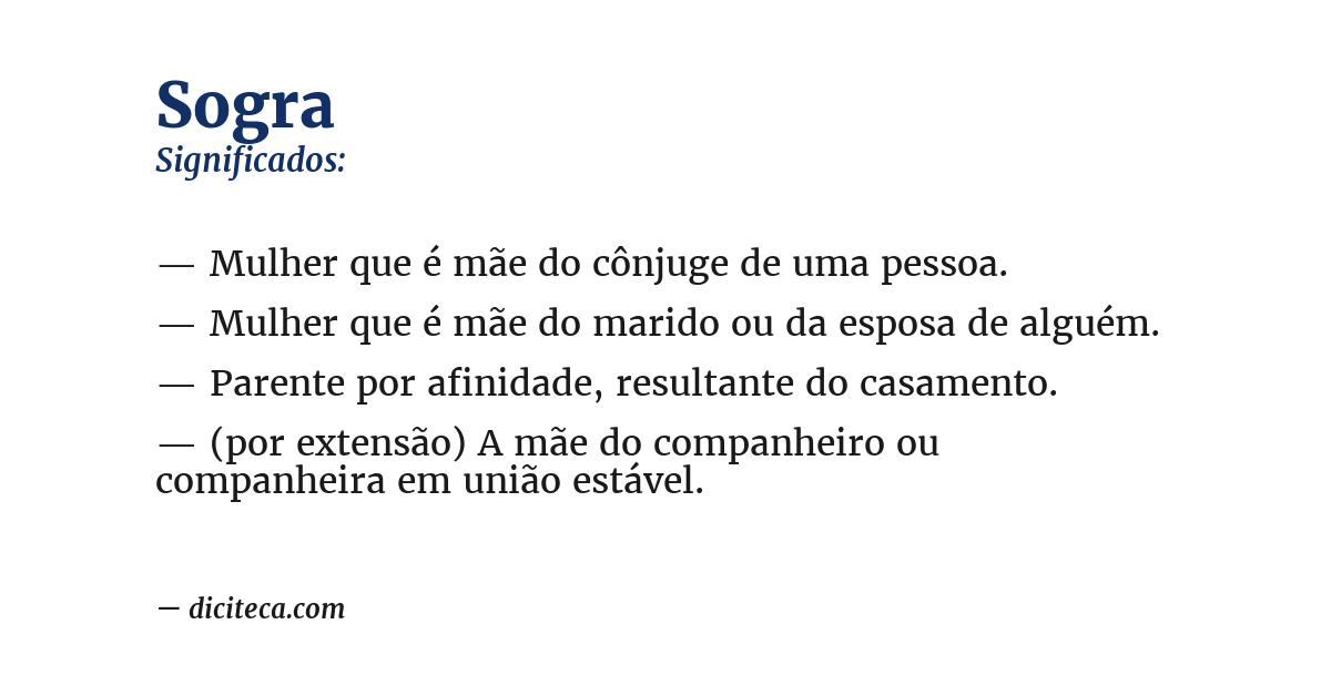Significado de sogra