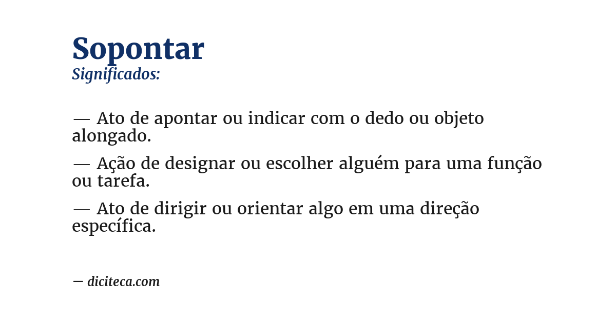Significado de sopontar