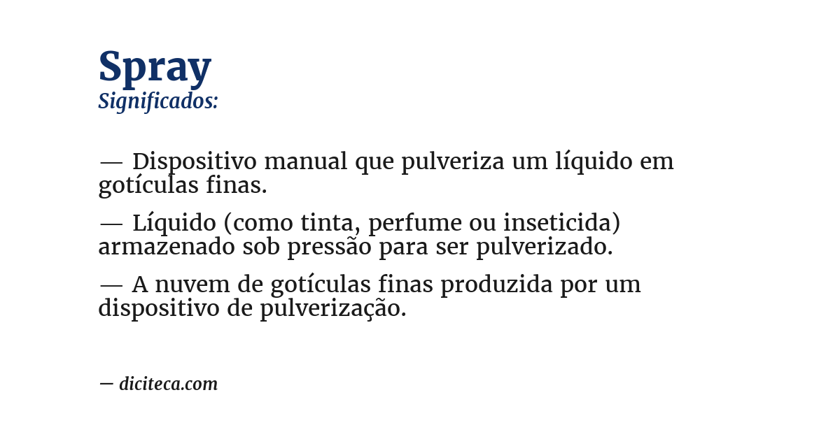 Significado de spray