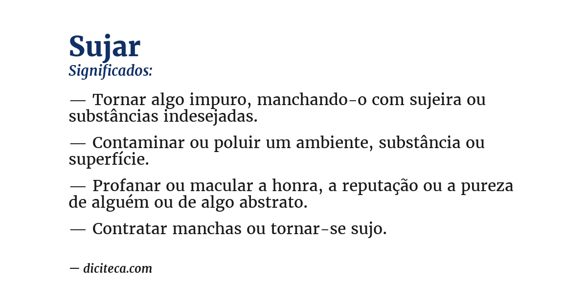 Significado de sujar