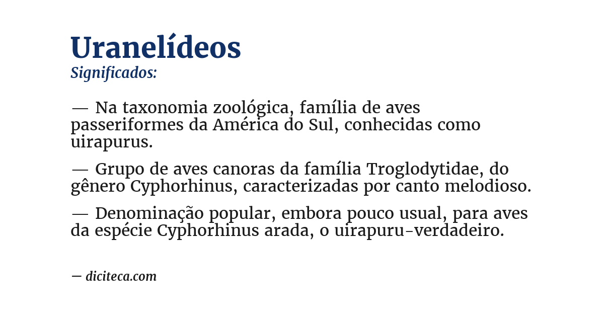 Significado de uranelídeos