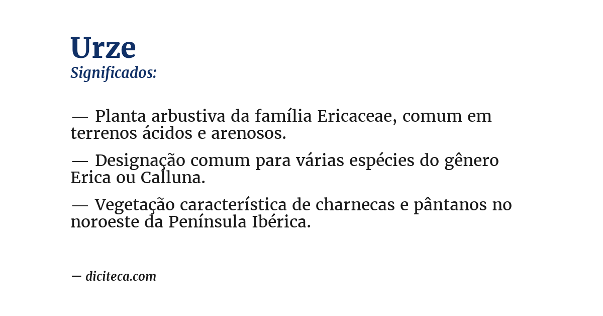 Significado de urze