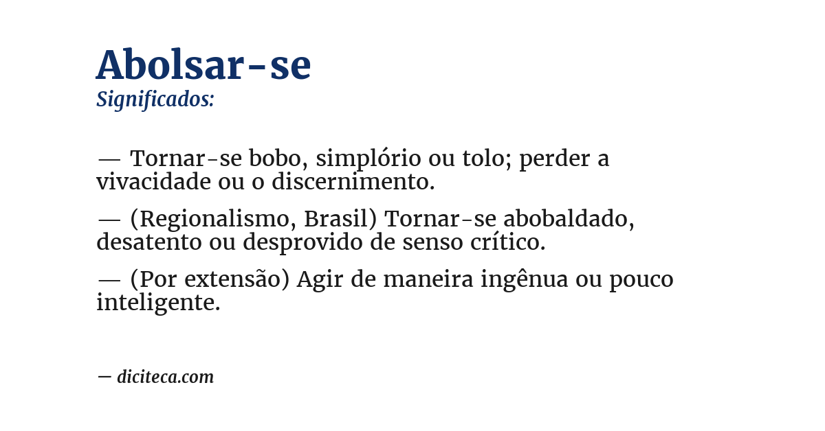 Significado de abolsar-se