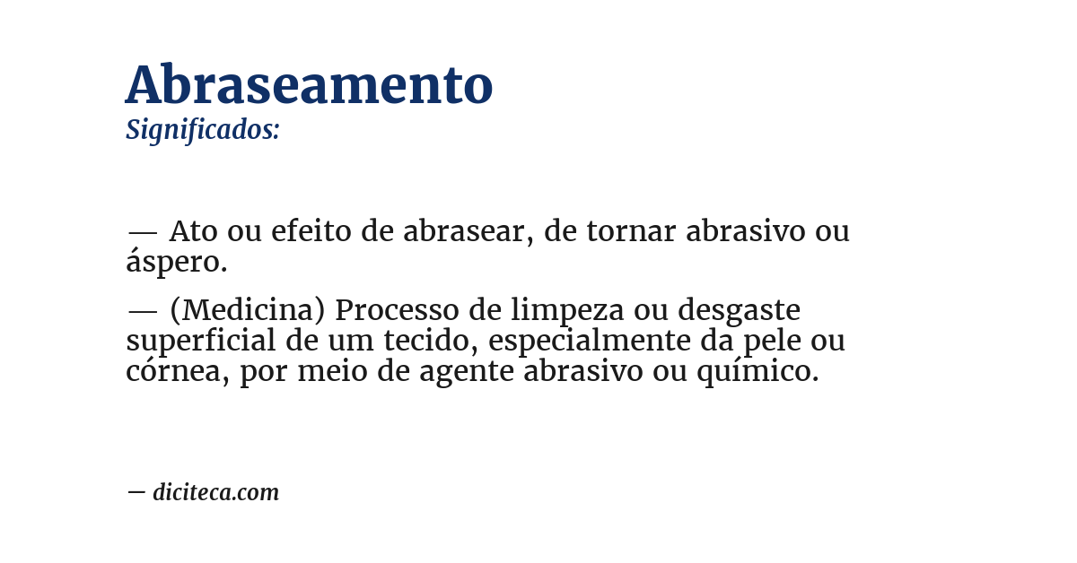 Significado de abraseamento