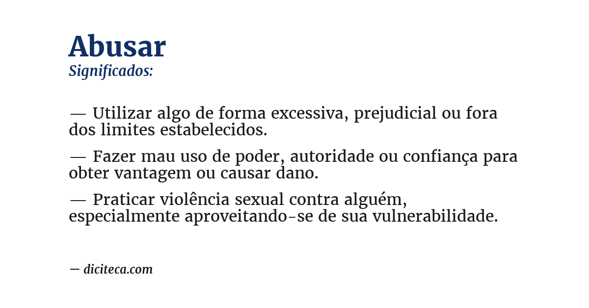 Significado de abusar