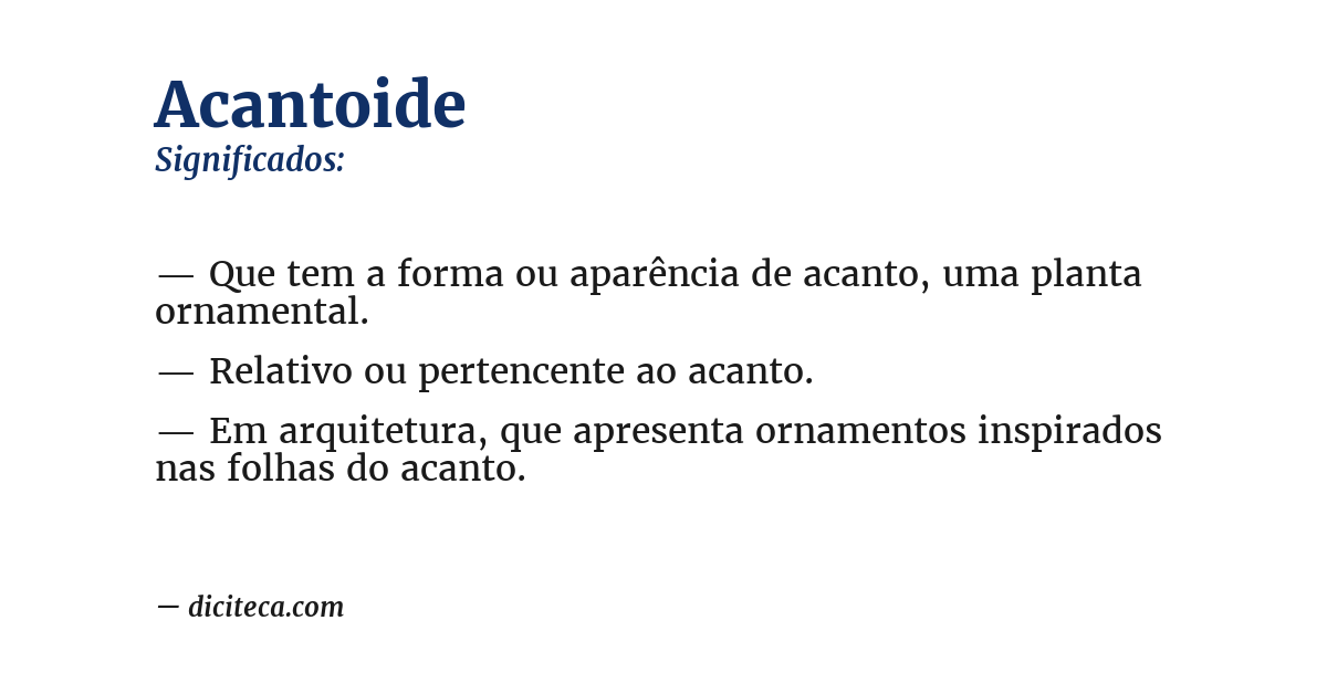 Significado de acantoide