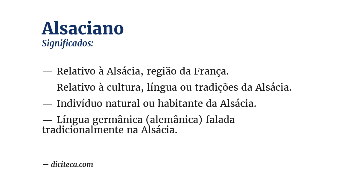 Significado de alsaciano