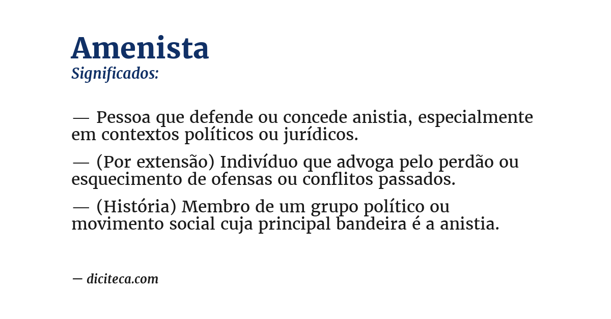 Significado de amenista
