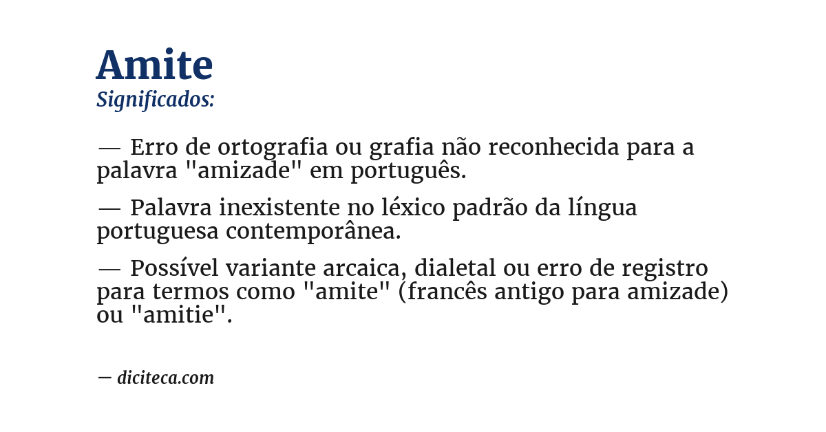 Significado de amite