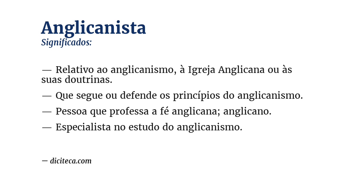 Significado de anglicanista