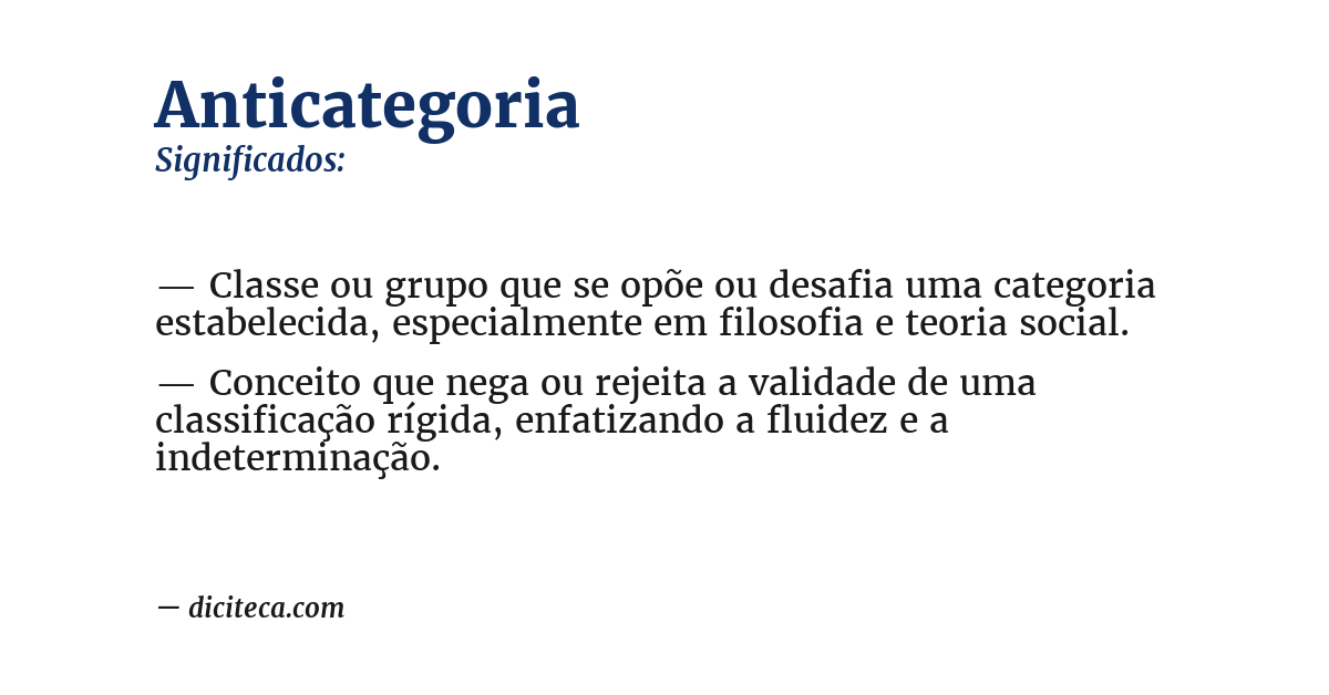 Significado de anticategoria