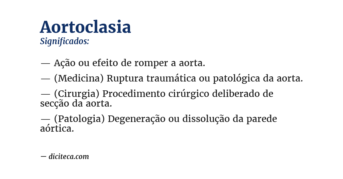 Significado de aortoclasia
