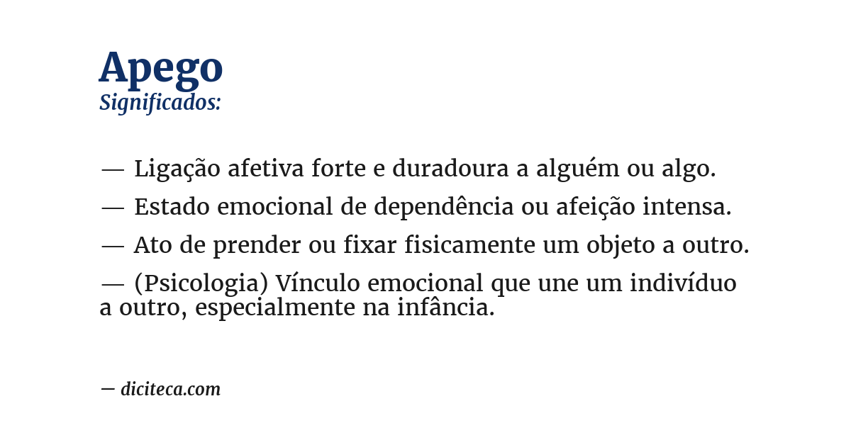 Significado de apego