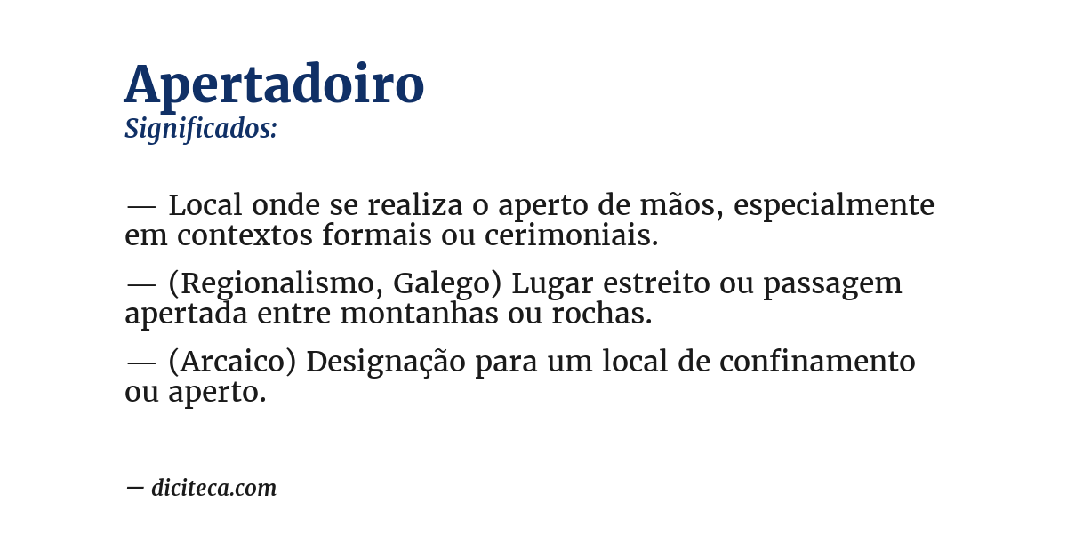 Significado de apertadoiro