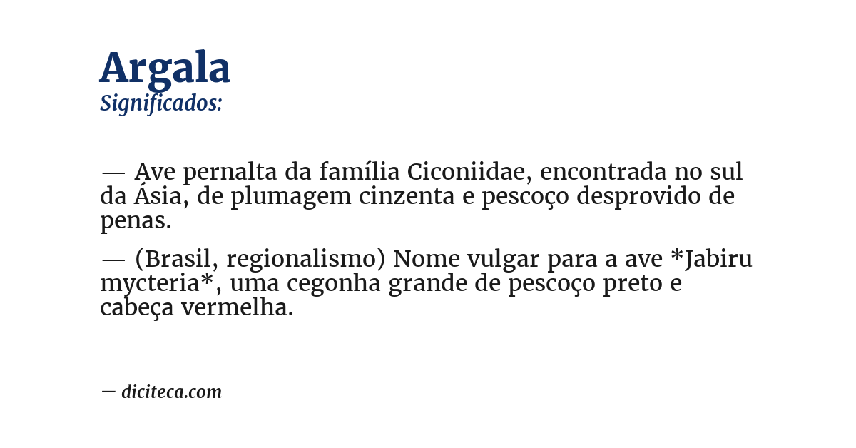 Significado de argala