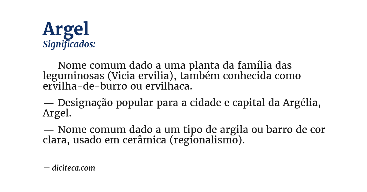 Significado de argel