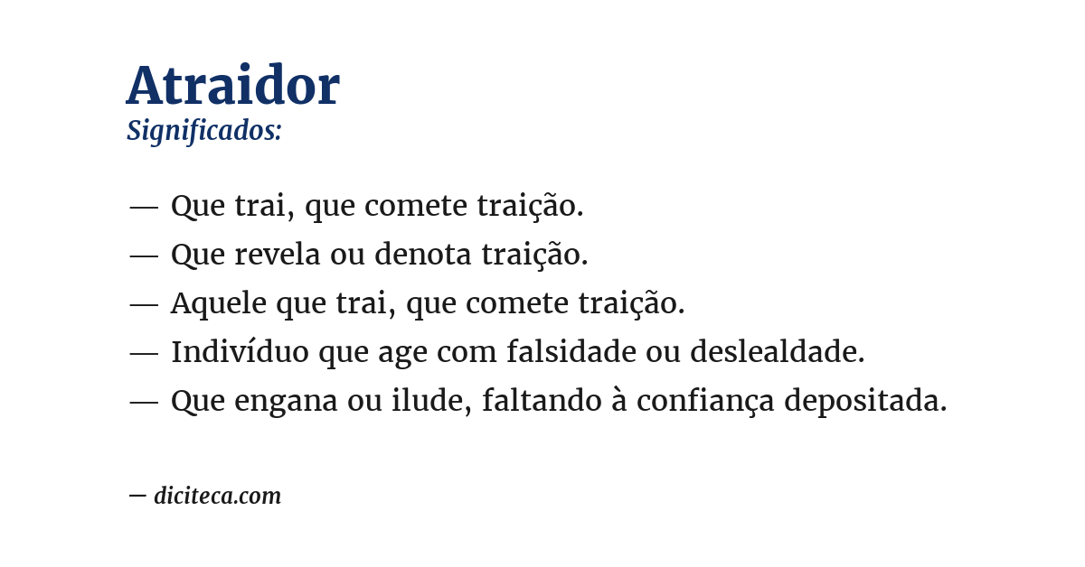Significado de atraidor
