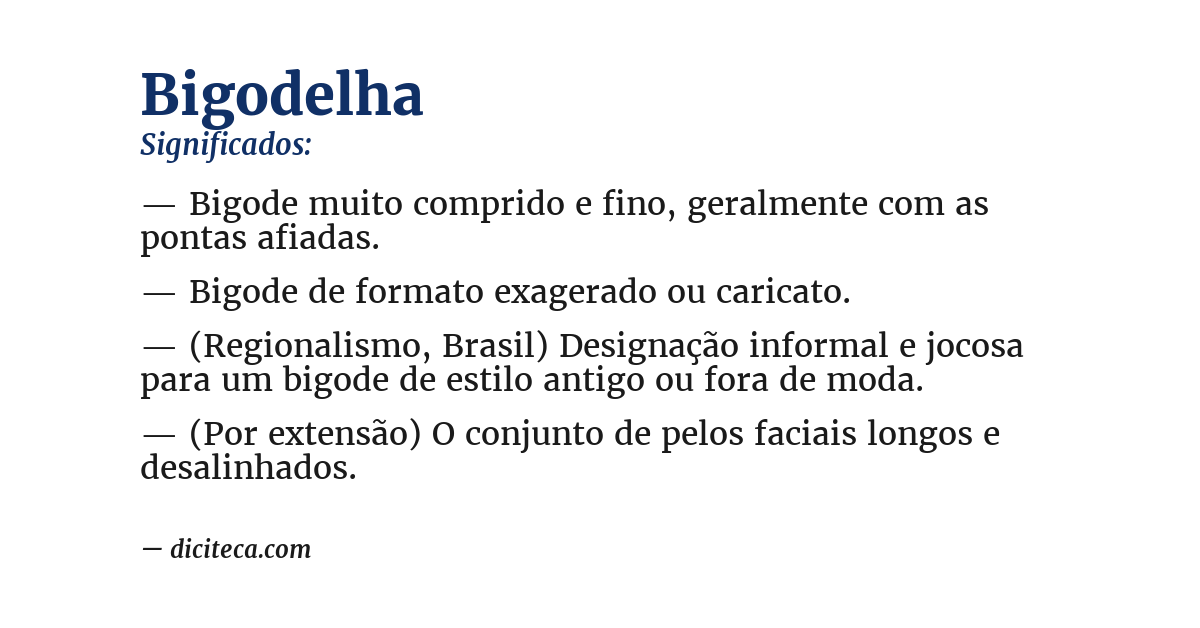 Significado de bigodelha