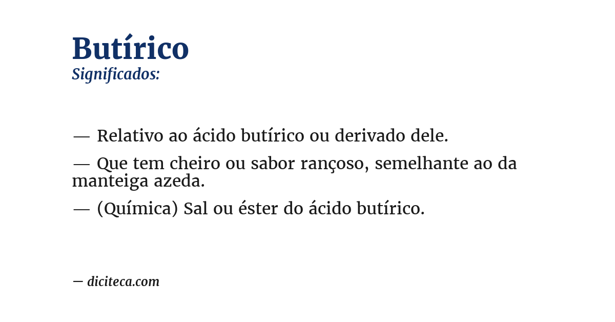Significado de butírico