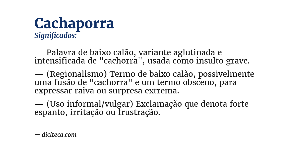Significado de cachaporra