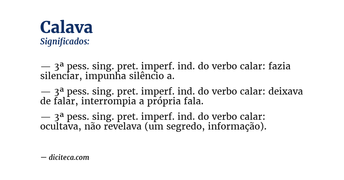 Significado de calava