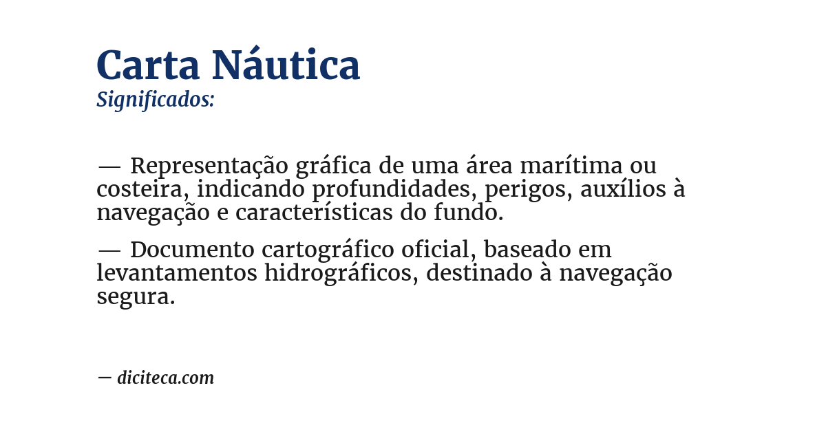 Significado de carta náutica