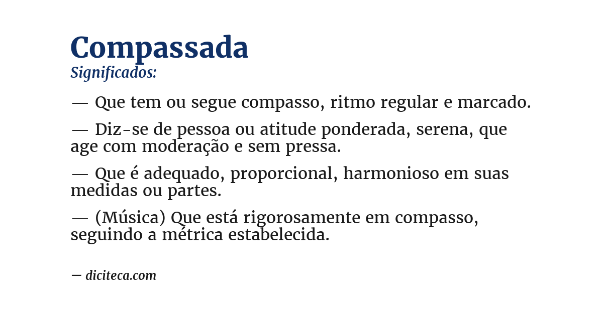 Significado de compassada